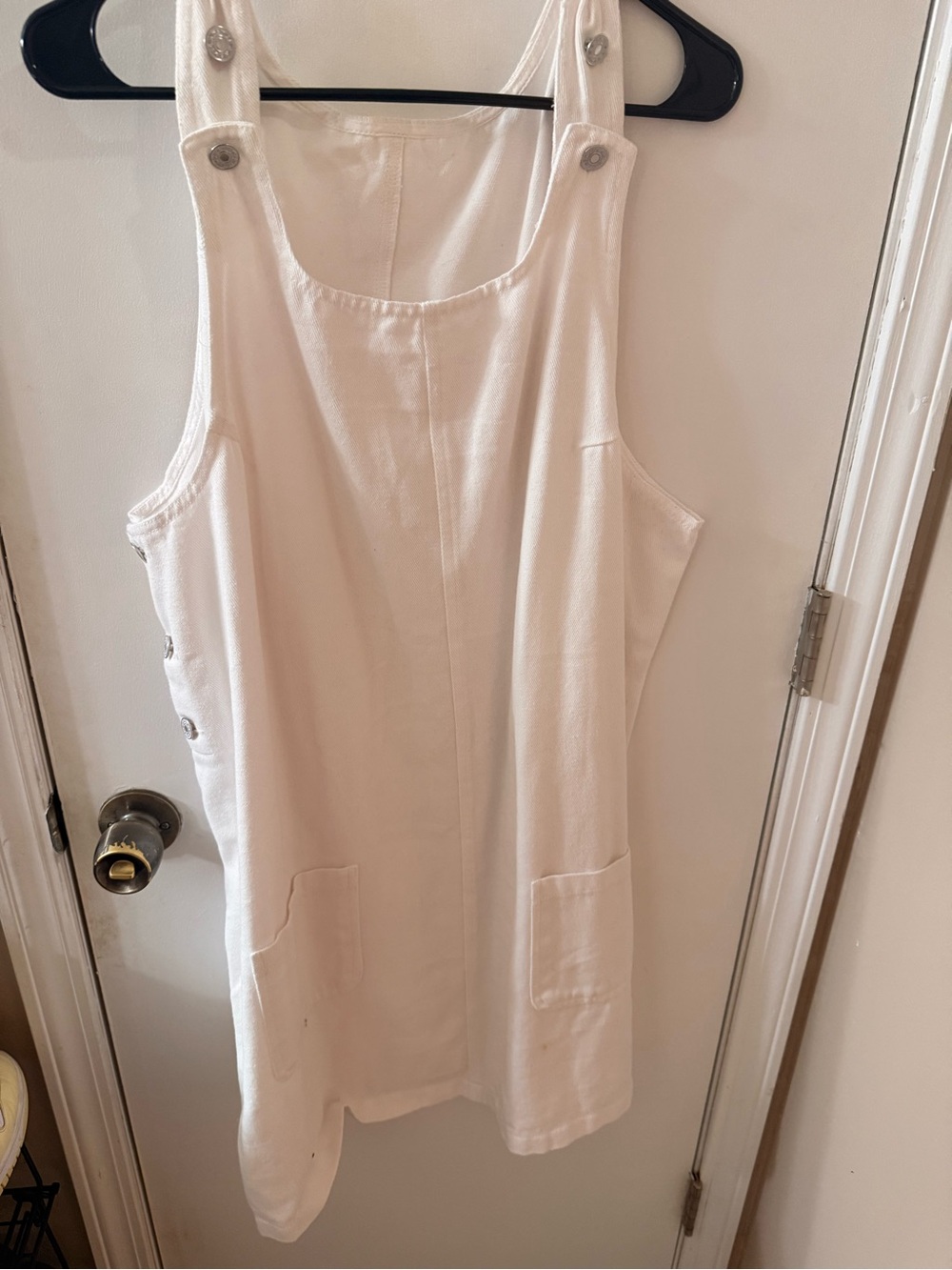 Classic White Sleeveless Overall Dress